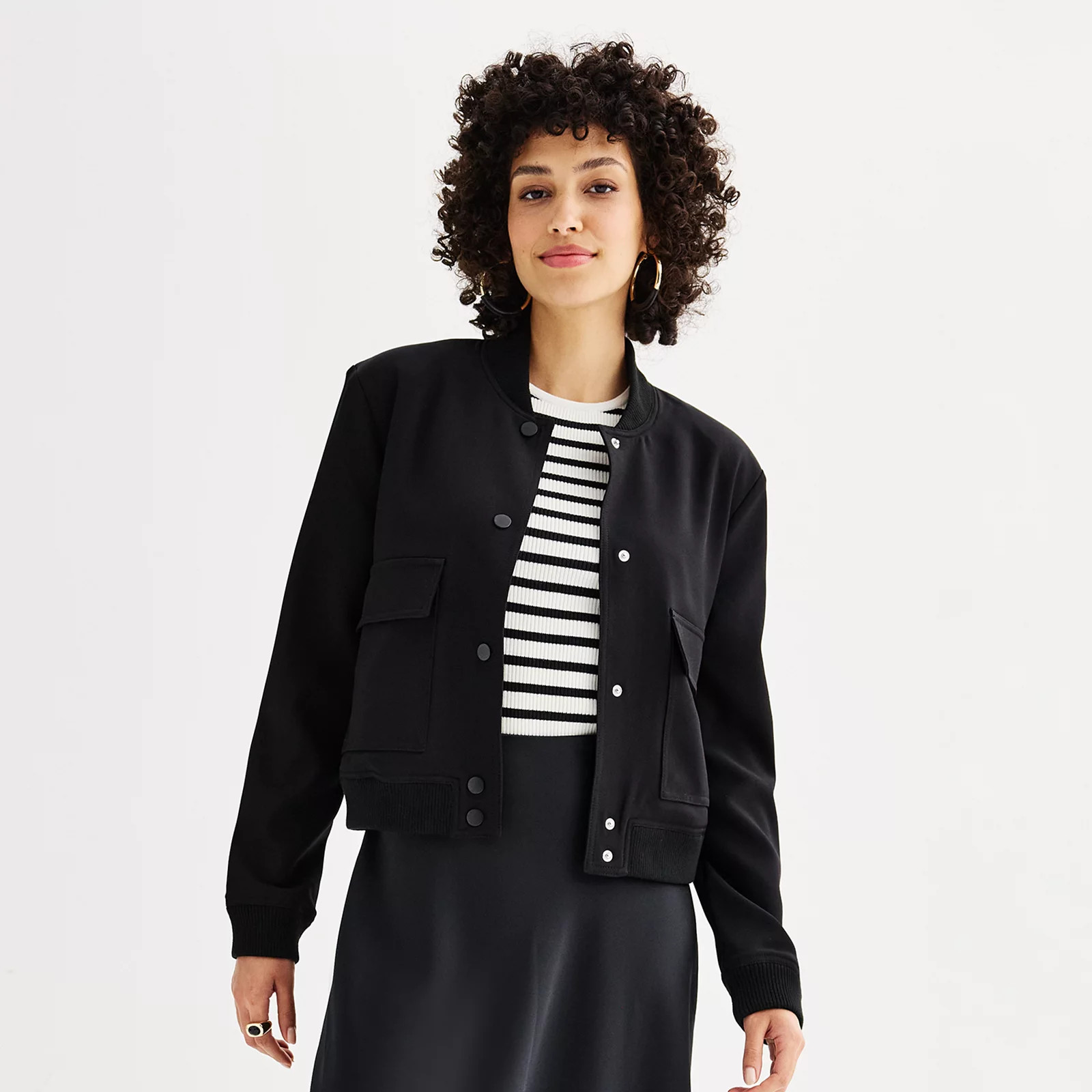 Women's Nine West Patch Pocket Bomber Jacket | Kohl's