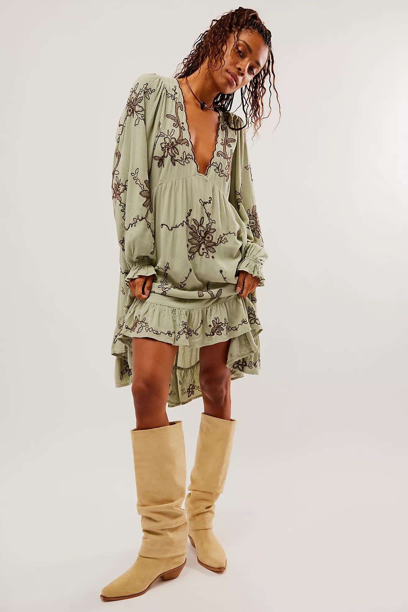 Estella Embroidered Mini Dress | Free People (Global - UK&FR Excluded)