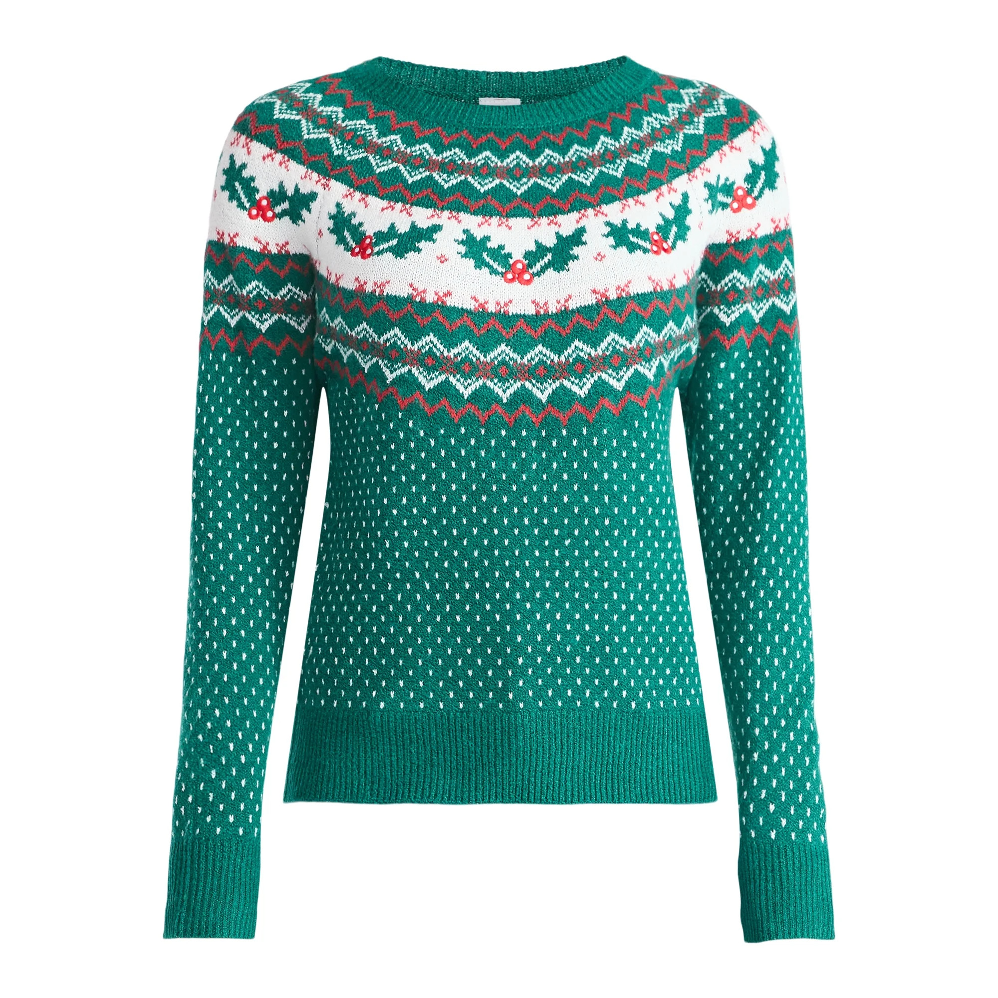 Holiday Time Women's & Women's Plus Pretty Christmas Sweater, Sizes XXS-4X | Walmart (US)