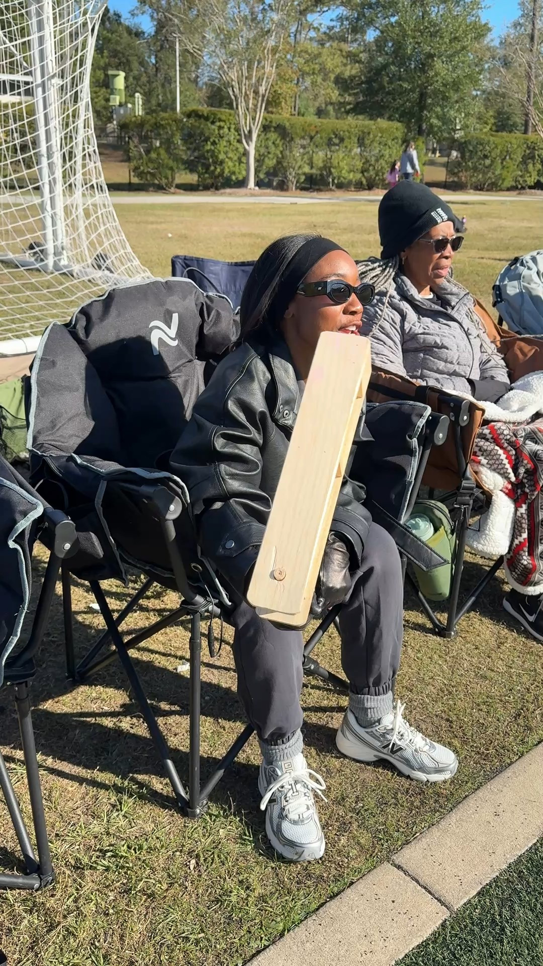 Soccer mom approved outfit and heated chair 

#LTKmomlife