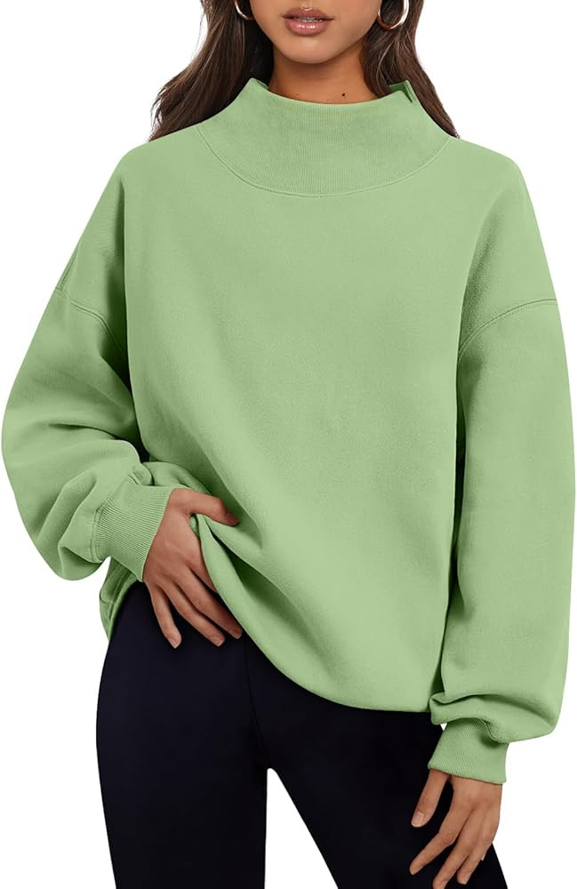 Trendy Queen Womens Oversized Sweatshirts Turtleneck Pullover Long Sleeve Hoodies Tops Fall Fashi... | Amazon (US)