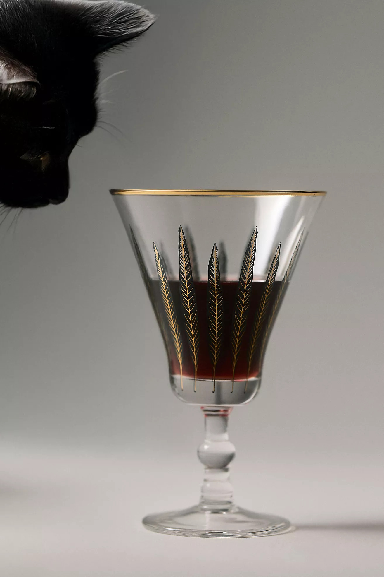 Catherine Martin Midnight Creatures Decaled Goblet Glass | Anthropologie (US)