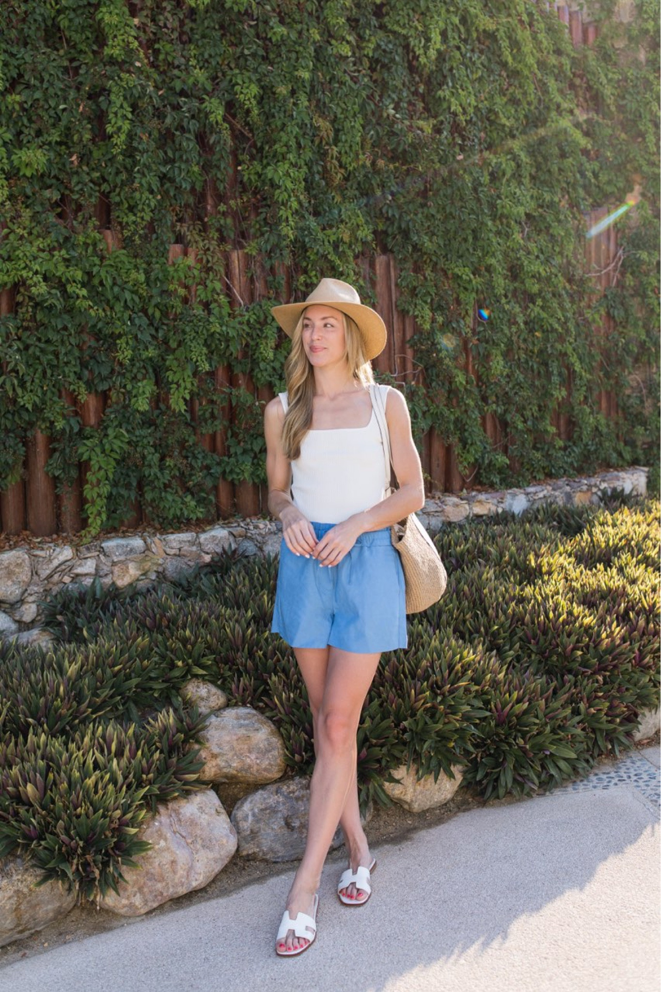 Beach vacation outfit idea with blue shorts and an essential white tank 💙

#LTKtravel #LTKstyletip #LTKSeasonal