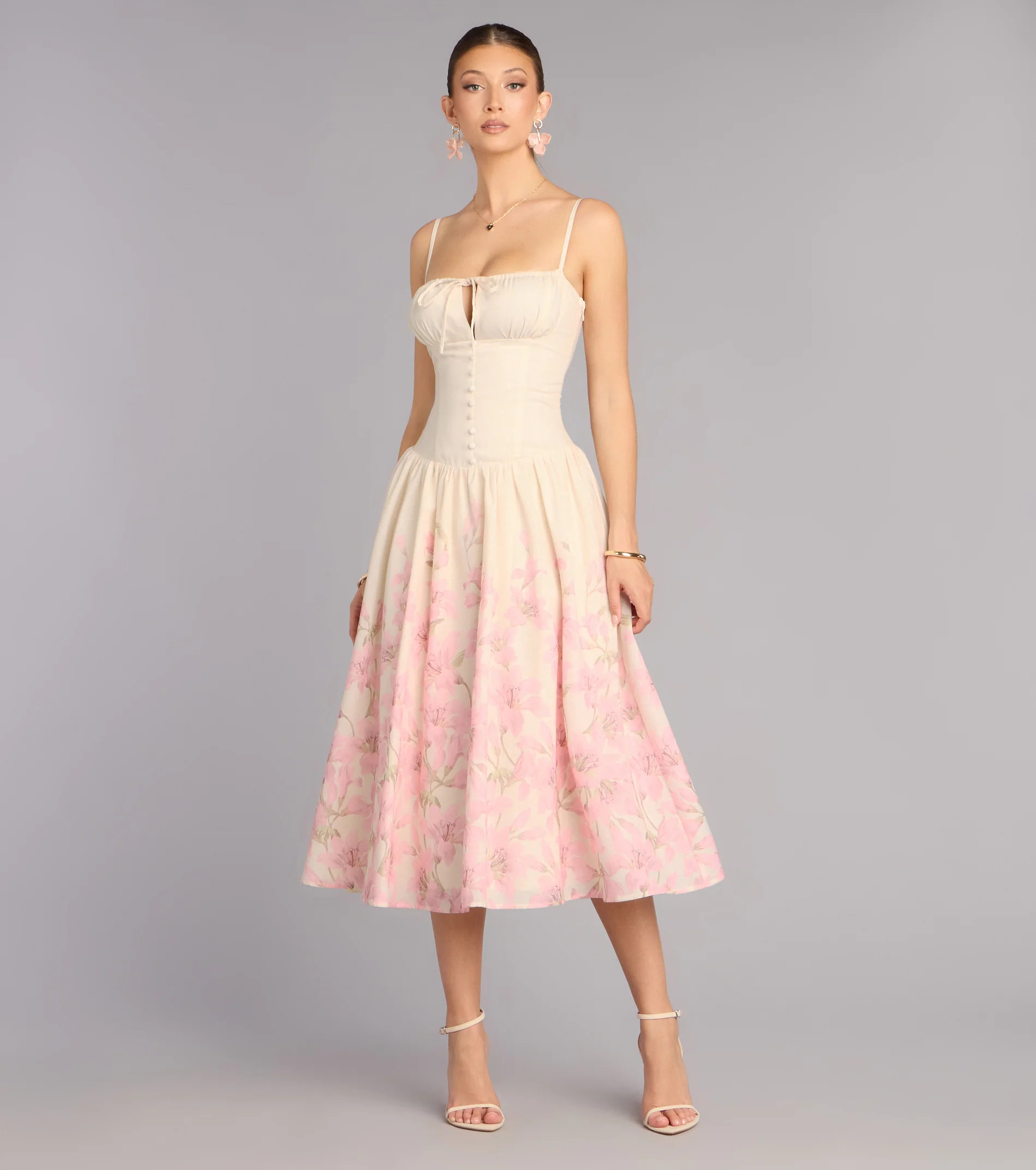 Daydream Bloom Floral Print Midi Dress | Windsor Stores