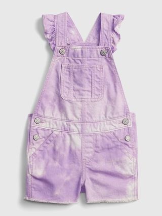 Toddler Tie-Dye Denim Shortalls with Washwell ™ | Gap (US)