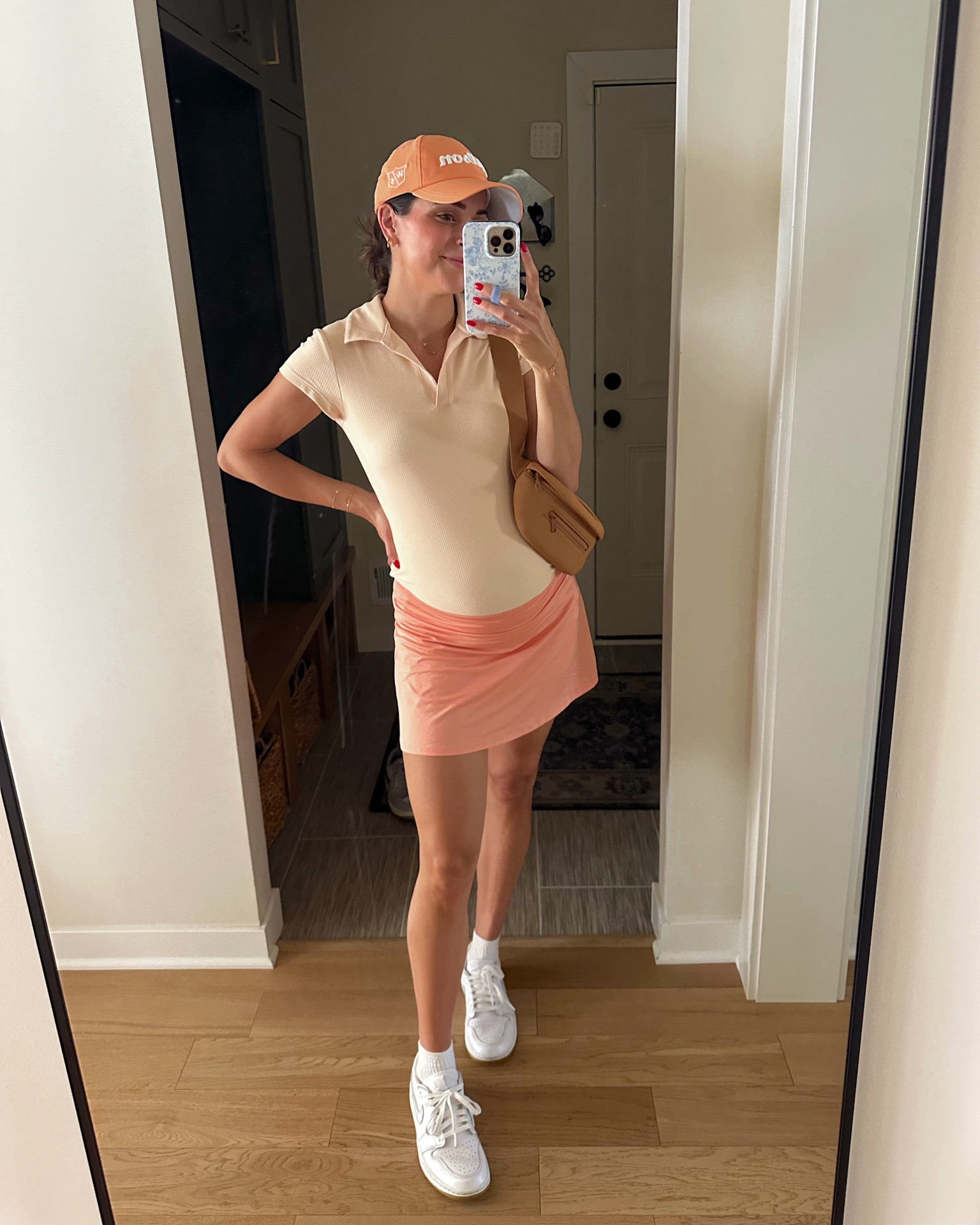 Bump friendly golf outfit ⛳️ 
Polo: true to size (S)
Skort: sized up to a M for my bump 
Golf sneakers: tts

#LTKFitness #LTKBump #LTKActive