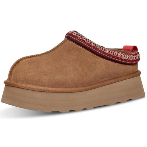 HOWILIM Women's Slippers Platform Mini Boots Short Ankle Boot Fur Fleece Lined House slippers Anti-Slip Boot For Outdoor (Brown, Adult, Women, 9.5, Numeric, US Footwear Size System, Medium) | Amazon (US)