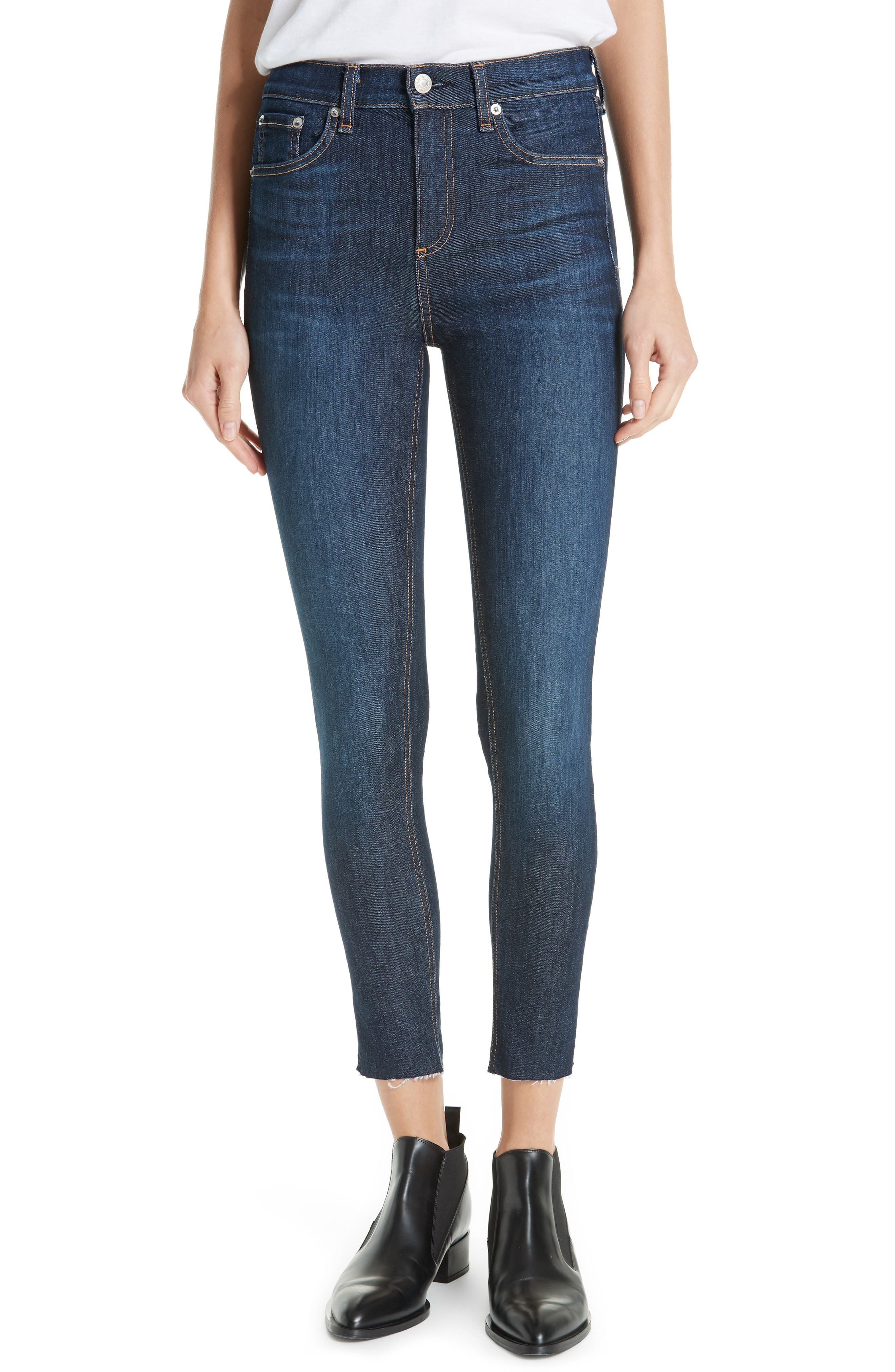 rag & bone/JEAN High Waist Skinny Ankle Jeans (Mad River) | Nordstrom