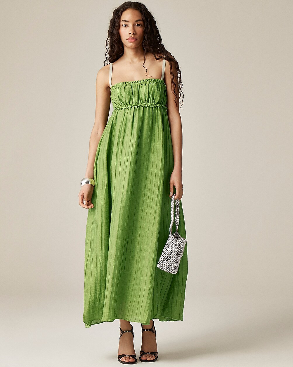 Collection empire-waist dress in linen blend | J. Crew US