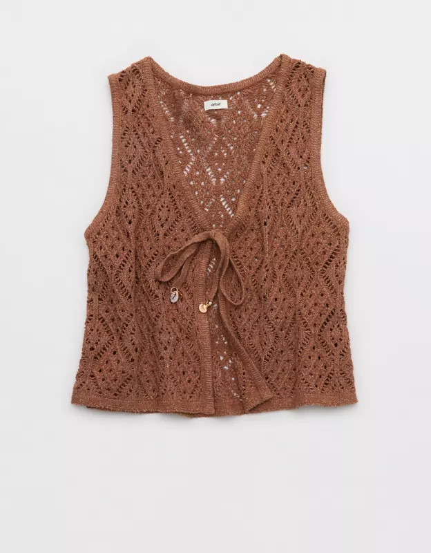 Aerie Crochet Tie Vest | Aerie