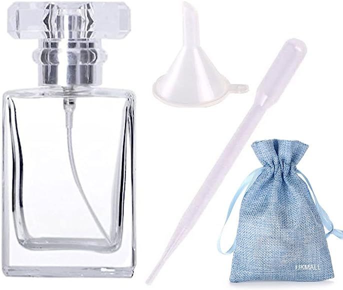 JJKMALL- Luxury 30ml 1OZ Thick Refillable Clear Glass Spray Perfume Bottle Empty Atomizer Bottle ... | Amazon (US)