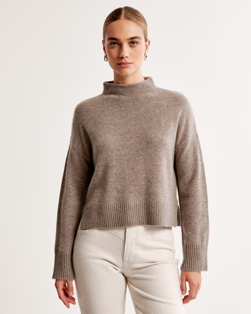 Women's Cashmere Mockneck Sweater | Women's Tops | Abercrombie.com | Abercrombie & Fitch (US)