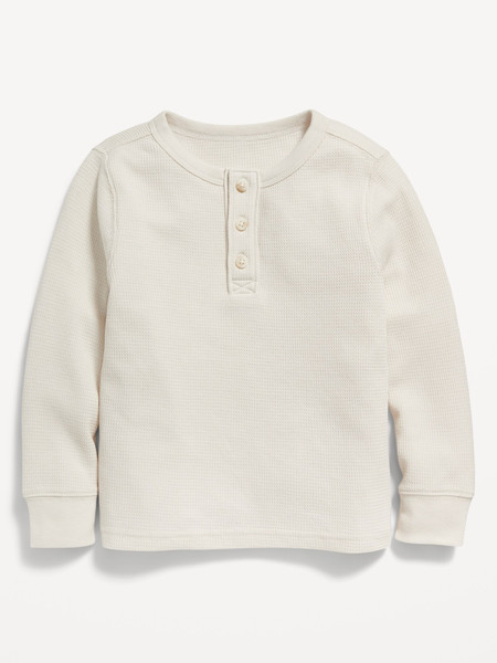 Long-Sleeve Thermal Knit Henley T-Shirt for Toddler Boys | Old Navy (US)
