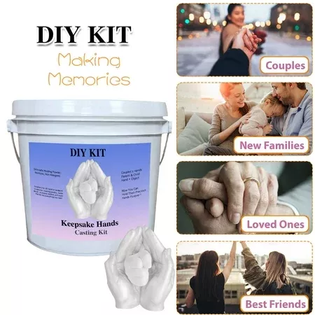 Hand Casting Kit Couples - Plaster Hand Mold Casting Kit, DIY Kits for  Adults