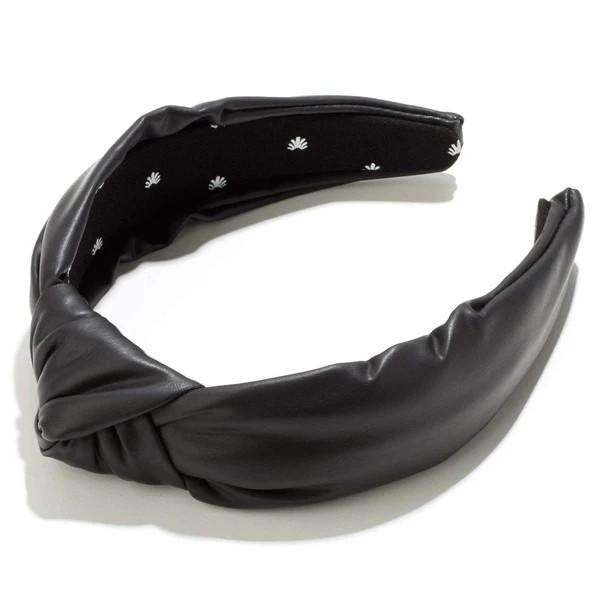 BLACK FAUX LEATHER HEADBAND | LELE SADOUGHI