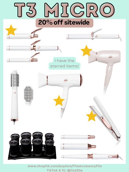 T3 Micro 20% off SITEWIDE - LTKSALE, LTK SALE, hair products, hair tools, hot tools, curling iron, curling wand, hair dryer, travel hair dryer, hot rollers, flat iron, blow dry brush #blushpink #winterlooks #winteroutfits #winterstyle #winterfashion #wintertrends #shacket #jacket #sale #under50 #under100 #under40 #workwear #ootd #bohochic #bohodecor #bohofashion #bohemian #contemporarystyle #modern #bohohome #modernhome #homedecor #amazonfinds #nordstrom #bestofbeauty #beautymusthaves #beautyfavorites #goldjewelry #stackingrings #toryburch #comfystyle #easyfashion #vacationstyle #goldrings #goldnecklaces #fallinspo #lipliner #lipplumper #lipstick #lipgloss #makeup #blazers #primeday #StyleYouCanTrust #giftguide #LTKRefresh #LTKSale #springoutfits #fallfavorites #LTKbacktoschool #fallfashion #vacationdresses #resortfashion #summerfashion #summerstyle #rustichomedecor #liketkit #highheels #Itkhome #Itkgifts #Itkgiftguides #springtops #summertops #Itksalealert #LTKRefresh #fedorahats #bodycondresses #sweaterdresses #bodysuits #miniskirts #midiskirts #longskirts #minidresses #mididresses #shortskirts #shortdresses #maxiskirts #maxidresses #watches #backpacks #camis #croppedcamis #croppedtops #highwaistedshorts #goldjewelry #stackingrings #toryburch #comfystyle #easyfashion #vacationstyle #goldrings #goldnecklaces #fallinspo #lipliner #lipplumper #lipstick #lipgloss #makeup #blazers #highwaistedskirts #momjeans #momshorts #capris #overalls #overallshorts #distressesshorts #distressedjeans #whiteshorts #contemporary #leggings #blackleggings #bralettes #lacebralettes #clutches #crossbodybags #competition #beachbag #halloweendecor #totebag #luggage #carryon #blazers #airpodcase #iphonecase #hairaccessories #fragrance #candles #perfume #jewelry #earrings #studearrings #hoopearrings #simplestyle #aestheticstyle #designerdupes #luxurystyle #bohofall #strawbags #strawhats #kitchenfinds #amazonfavorites #bohodecor #aesthetics 

#LTKsalealert #LTKGiftGuide #LTKbeauty