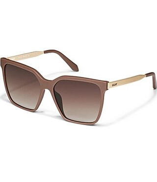 QUAY Women's Level Up Remixed 52mm Square Glasses - Matte Doe/Brown | Dillard's