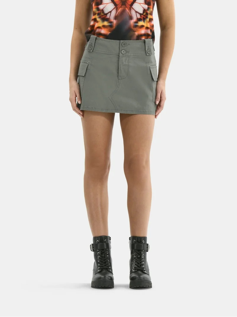 Madden NYC Women's Mid Rise Utility Cargo Skort, Sizes XXS-XXL | Walmart (US)