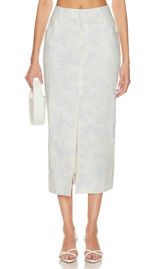 Chantal Midi Skirt in Blue | Revolve Clothing (Global)