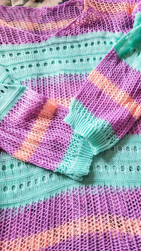 Striped knit colorful top for summer for women.

#LTKfindsunder50 #LTKmidsize