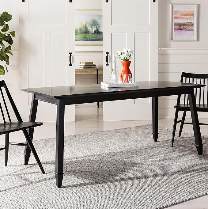 SAFAVIEH Home Collection Brayson Modern Black Rectangle Dining Table | Amazon (US)