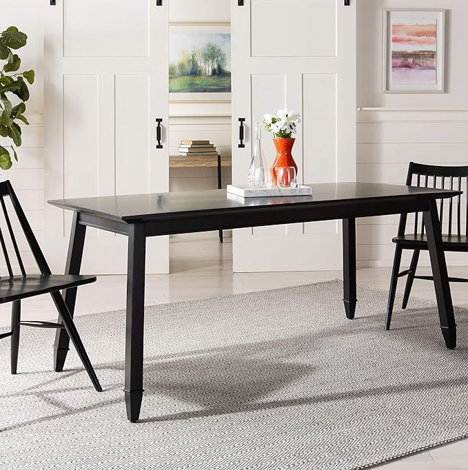 SAFAVIEH Home Collection Brayson Modern Black Rectangle Dining Table | Amazon (US)