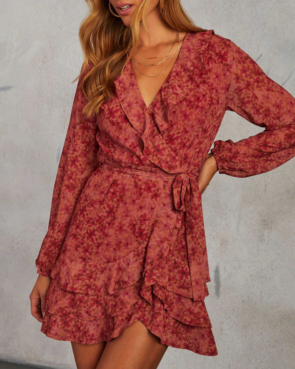 Sammie Floral Wrap Mini Dress | VICI
