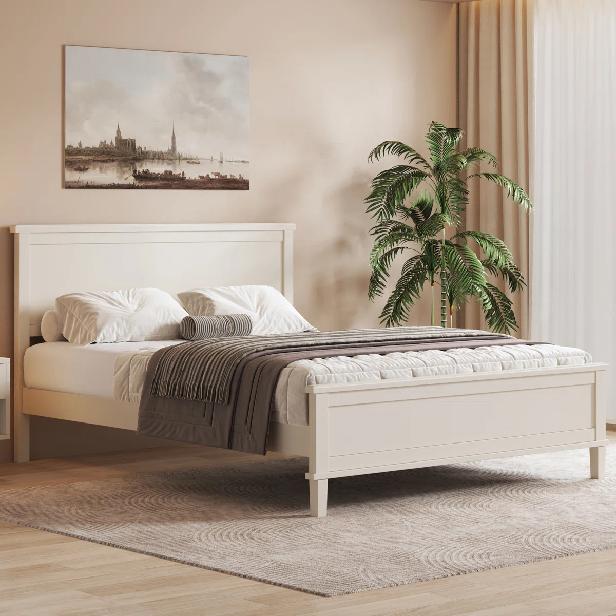 Bed Frame Platform with Headboard | Wayfair North America