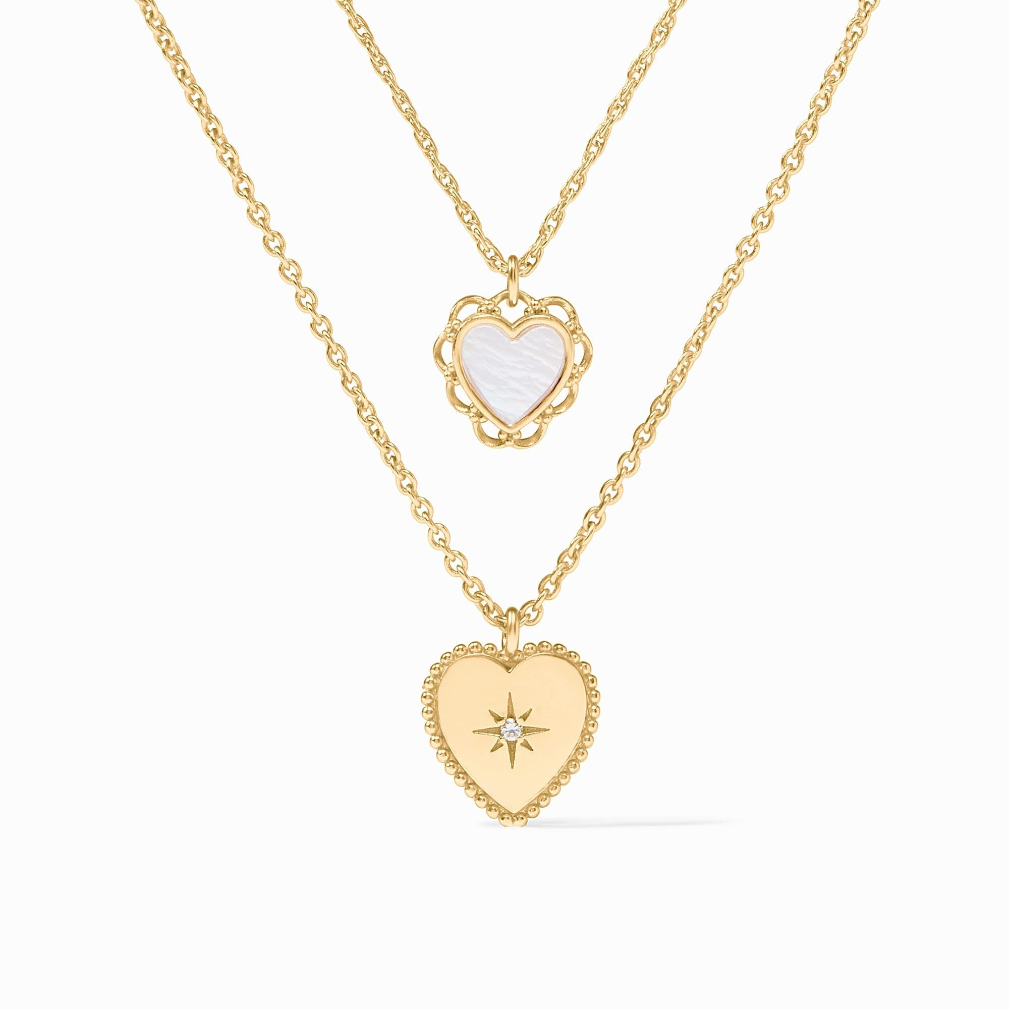 Heart Duo Delicate Necklace | Julie Vos