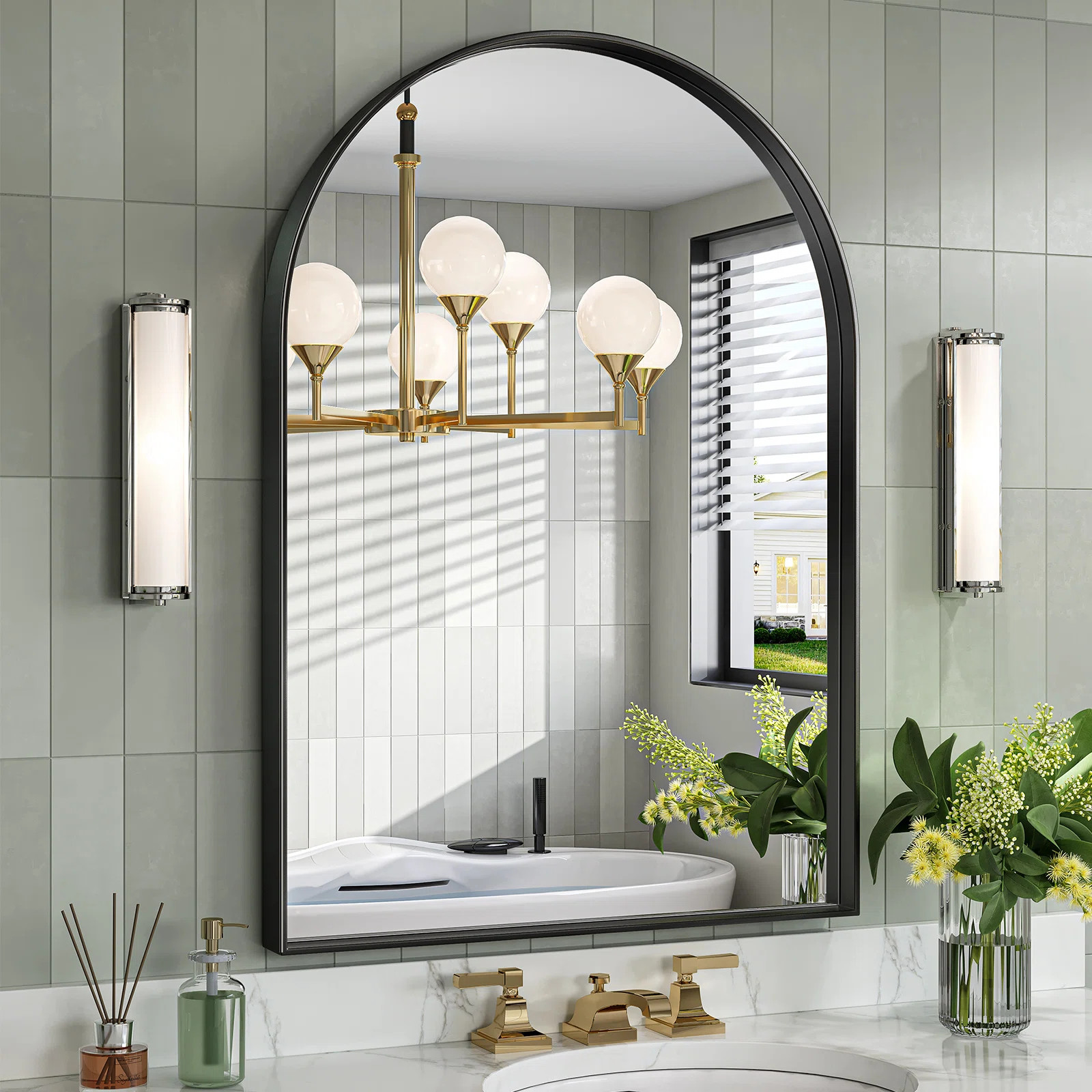 Axia Metal Arch Wall Mounted Mirror | Wayfair North America