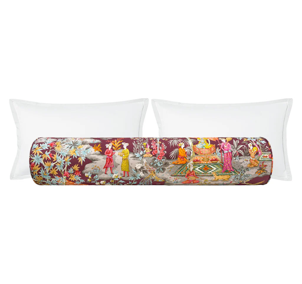 THE BOLSTER :: LODI GARDEN PRINT // PLUM | BRUNSCHWIG &amp; FILS | LITTLE DESIGN COMPANY