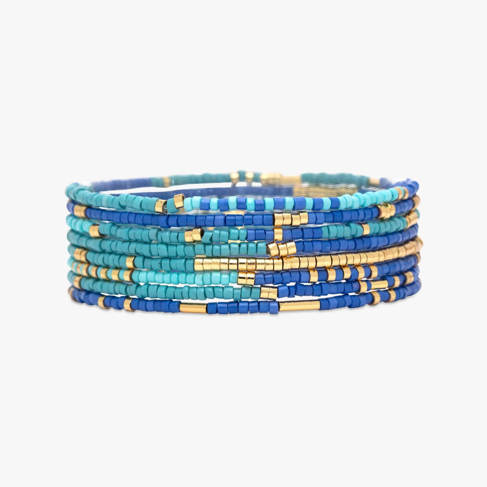 Out to Sea Mixed Bead Stretch Bracelet Set of 8 | Pura Vida Bracelets