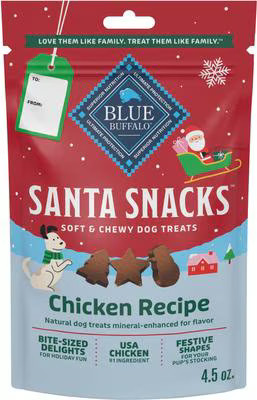 Blue Buffalo Christmas Santa Snacks Soft & Chewy Dog Treats, Natural Holiday Morsels, Tasty Chick... | Chewy