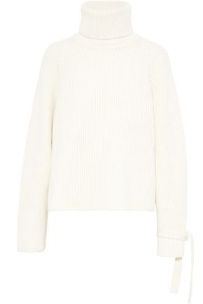 Joseph Woman Ribbed Wool Turtleneck Sweater Off-white Size L | The Outnet US
