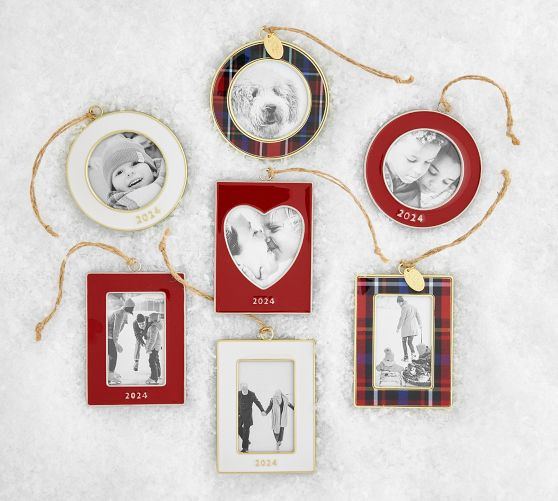 Dated Enamel Frame Ornament | Pottery Barn (US)