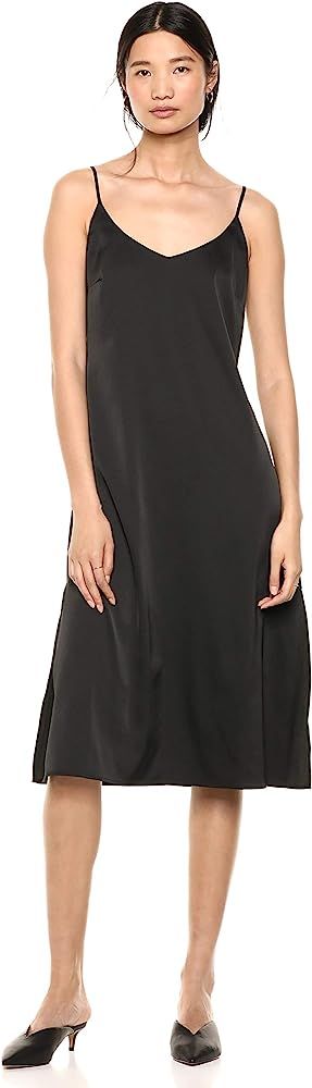 The Drop Women's Ana Silky V-Neck Midi Slip Dress | Amazon (US)