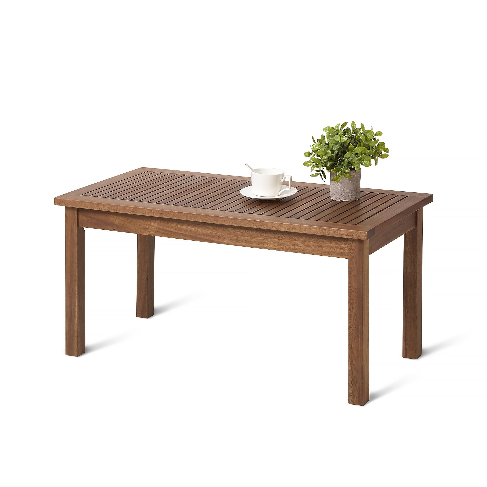 Amazon Basics Patio Coffee Table, FSC-Certified Wood, 35" | Amazon (US)