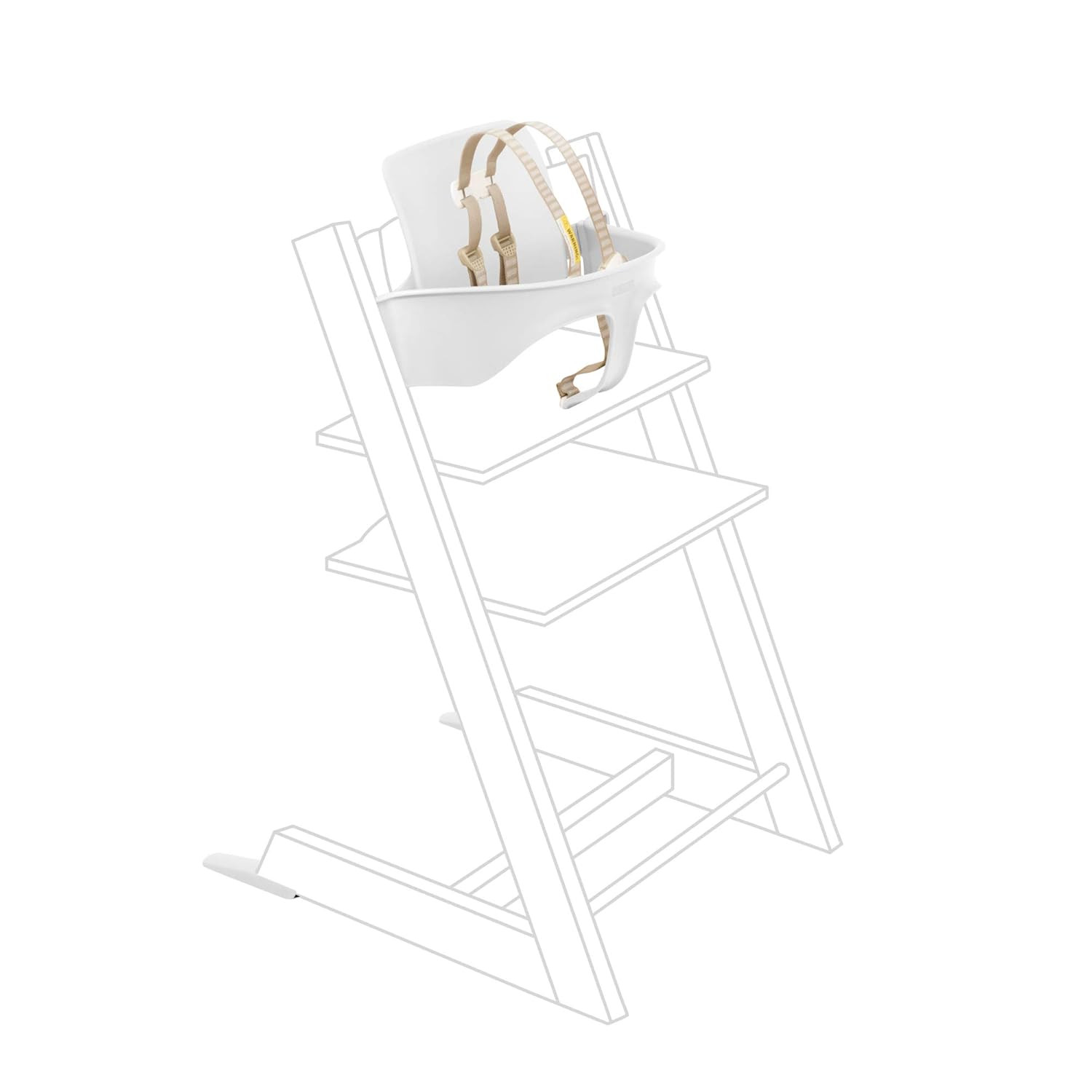Tripp Trapp Baby Set from Stokke, White - Convert the Tripp Trapp Chair into High Chair - Removab... | Amazon (US)