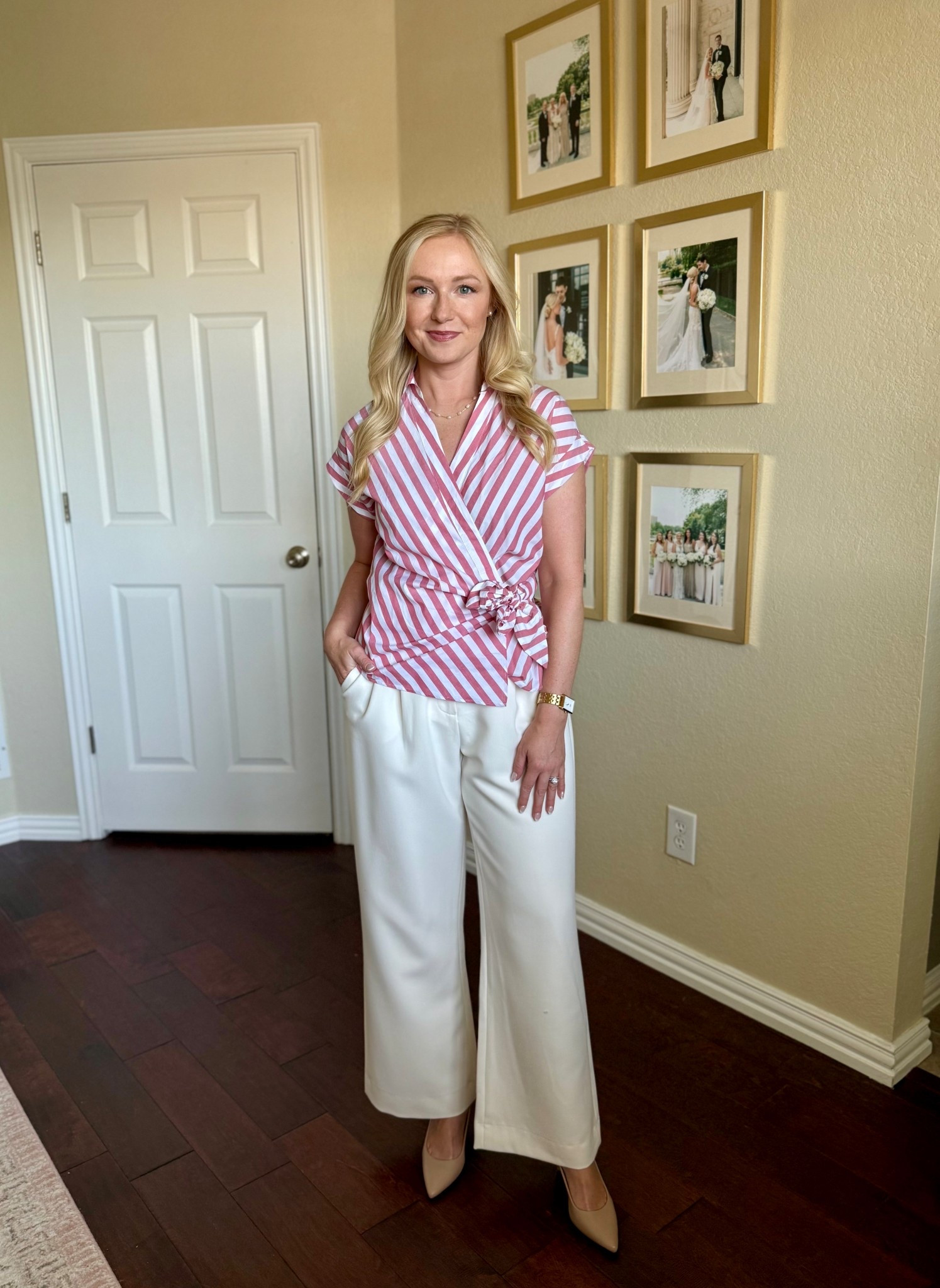 I love this lightweight wrap top for summer workwear! Wearing an XS, and a 26S in pants 

#LTKSeasonal #LTKStyleTip #LTKWorkwear