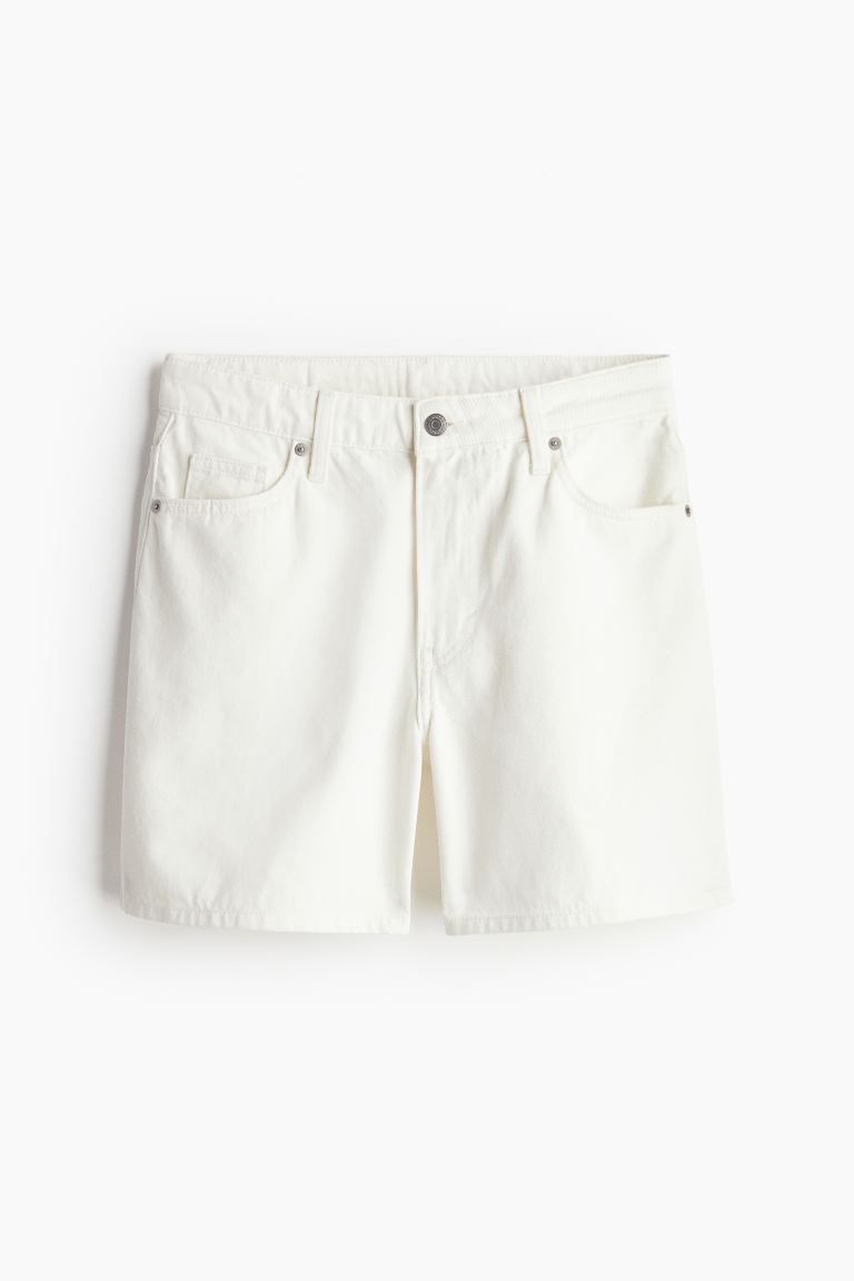 High Bermuda Denim Shorts - High waist - Short - White - Ladies | H&M US | H&M (US + CA)