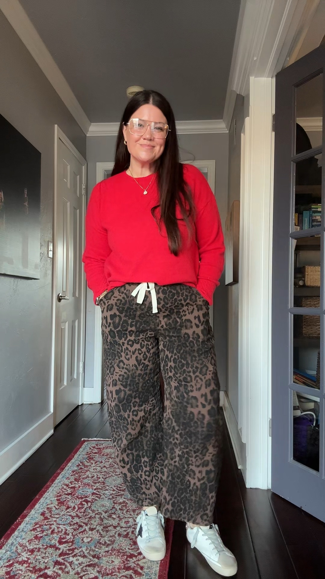 Stretchy leopard pants + blue light glasses = my everyday uniform lately.
Comfortable, flattering, easy to style, and perfect for mom life, errands, and work-from-home days. The pants are high-waisted and super soft, and the blue light glasses help reduce screen fatigue while still looking cute.
#ltkfinds #leopardpants #casualoutfits #amazonfashion #momstyle #bluelightglasses #comfortablefashion #everydaystyle
