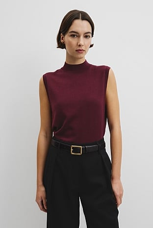 Merino Mock Neck Knit | Country Road