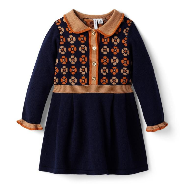 Geo Floral Sweater Dress | Janie and Jack