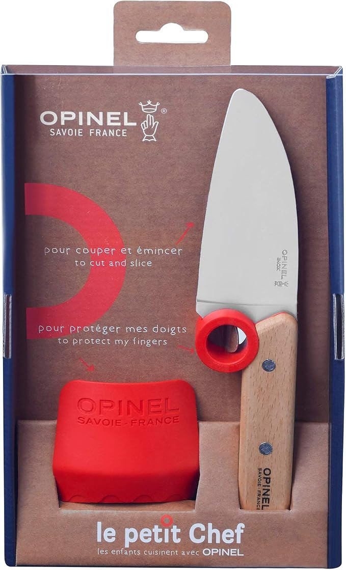 Opinel Le Petit Chef Knife Set, Chef Knife with Rounded Tip, Fingers Guard, For Children, Teachin... | Amazon (US)