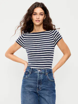 Snug Boat-Neck T-Shirt | Old Navy (US)