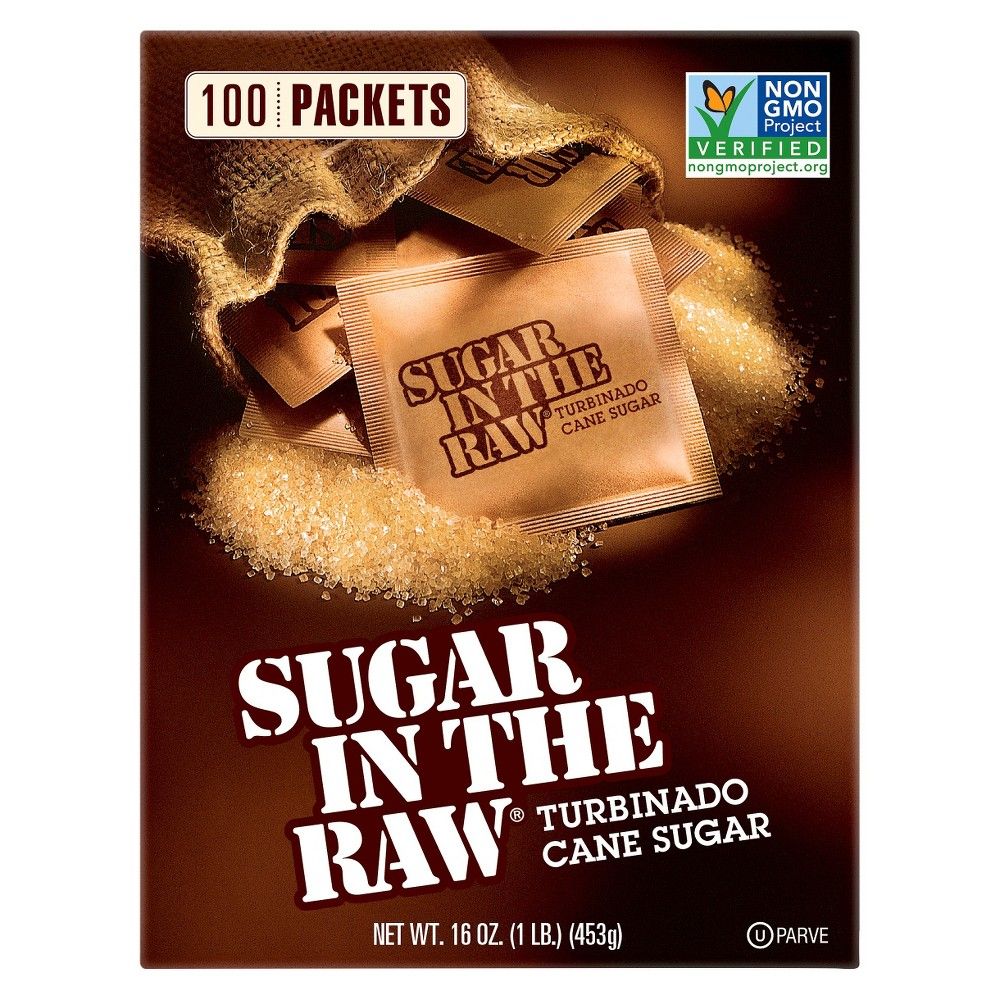 Sugar In The Raw Turbinado Cane Sugar Packets - 100ct/16oz | Target