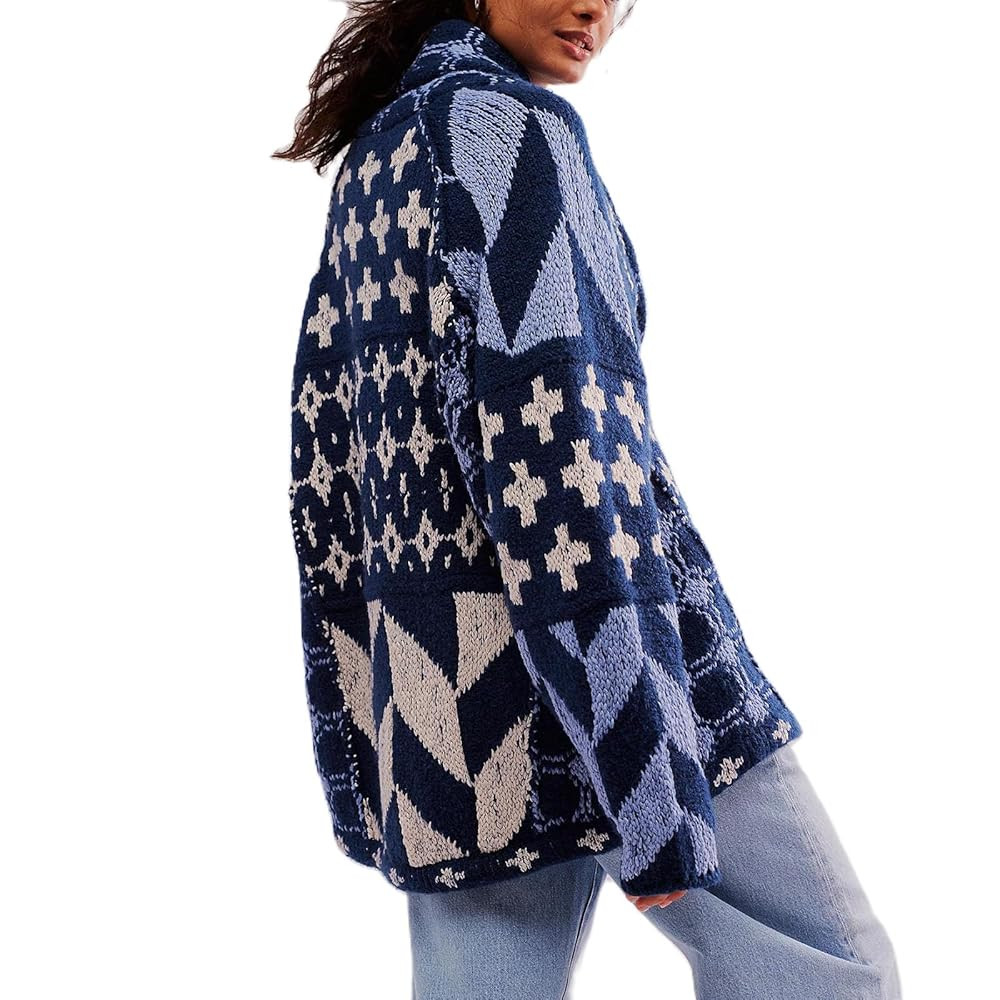 Cardigan Sweaters for Women Button Down Shawl Collar Oversized Sweater Coats Y2k Print Cardigans ... | Amazon (US)