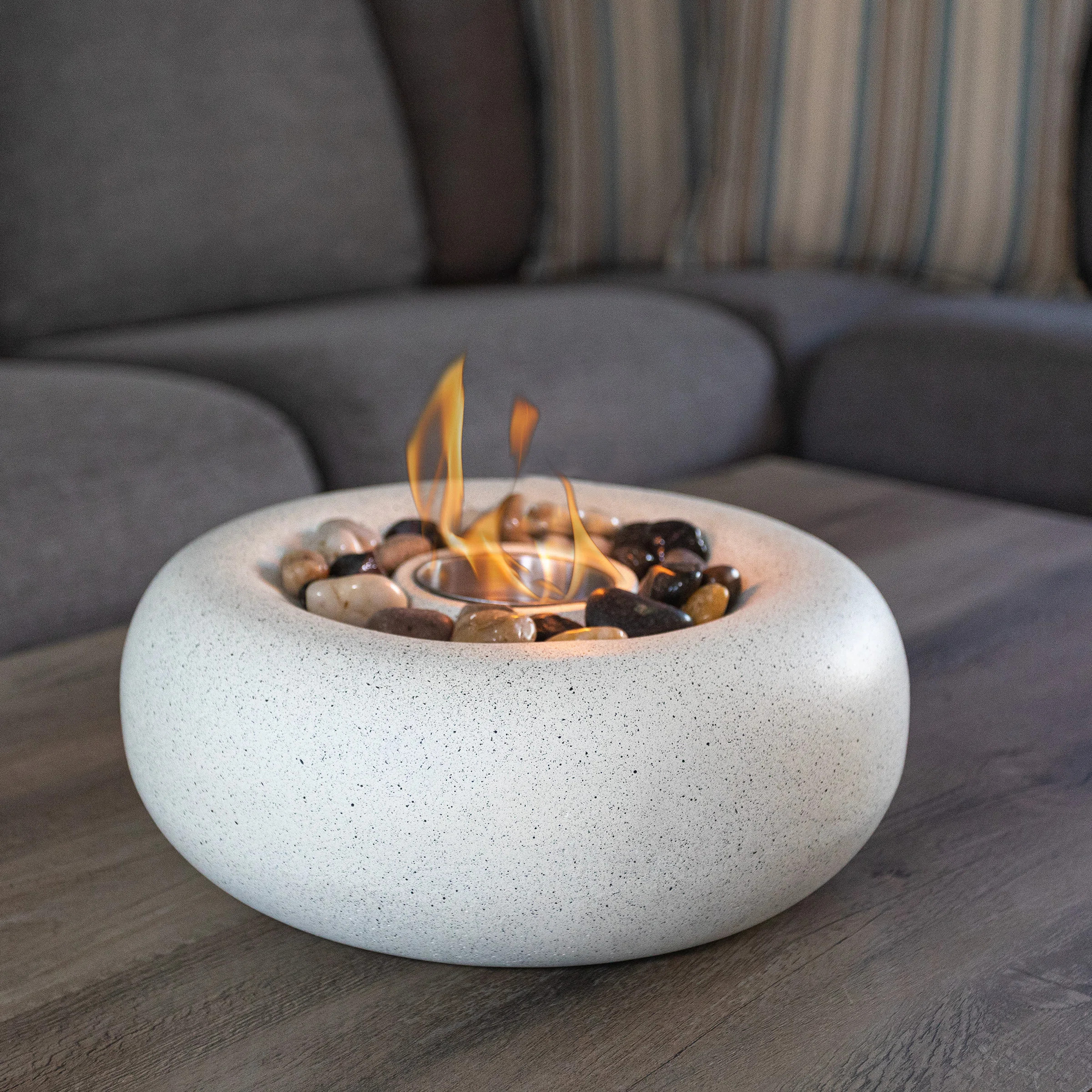 Orren Ellis Akylah Tabletop Fire Pit - Bioethanol or Rubbing Alcohol Smokeless Firepit with Ceram... | Wayfair North America