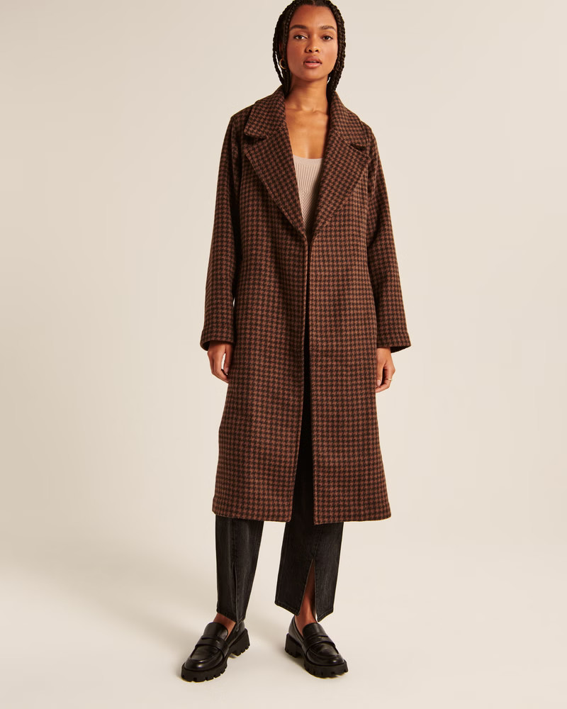Women's Wool-Blend Belted Blanket Coat | Women's Coats & Jackets | Abercrombie.com | Abercrombie & Fitch (US)