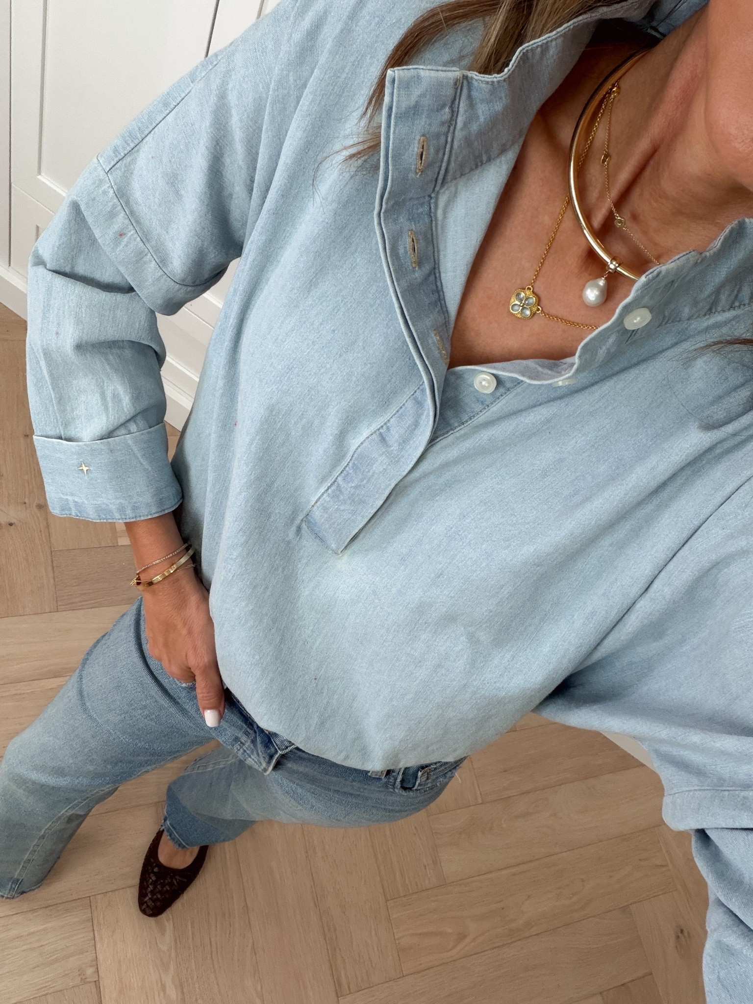 Denim on denim always wins! I’m 5’6’’. Fits TTS

#LTKootd #LTKOver40 #LTKgrwm